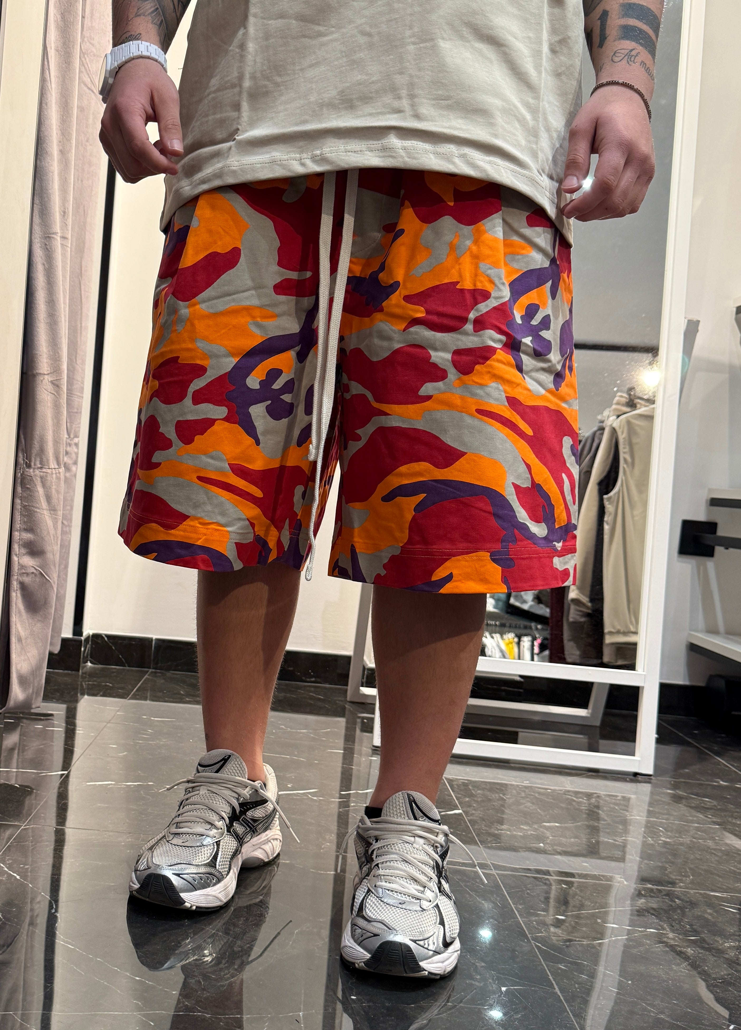 Pantaloncini mimetici over