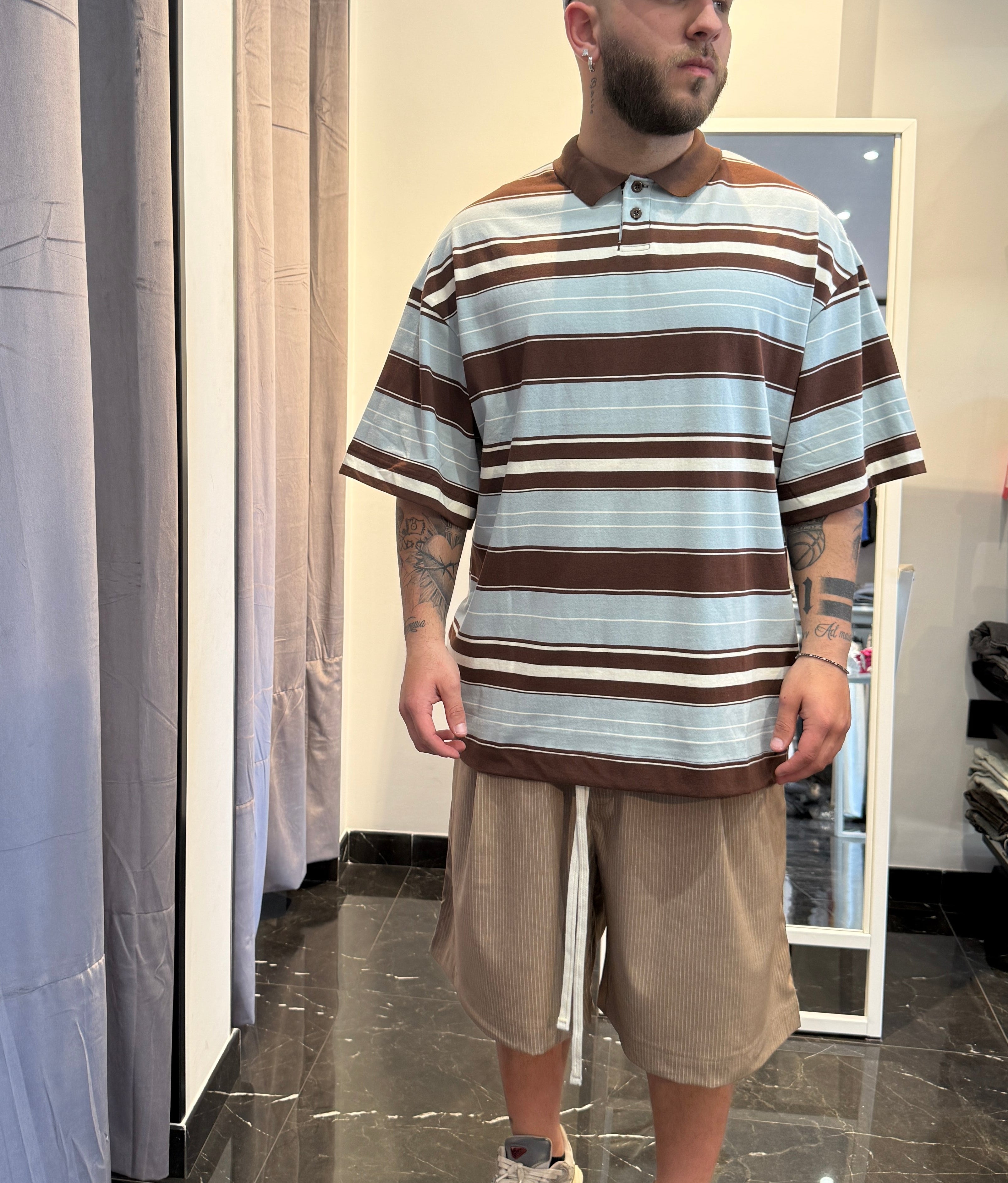 Polo maniche corte a righe