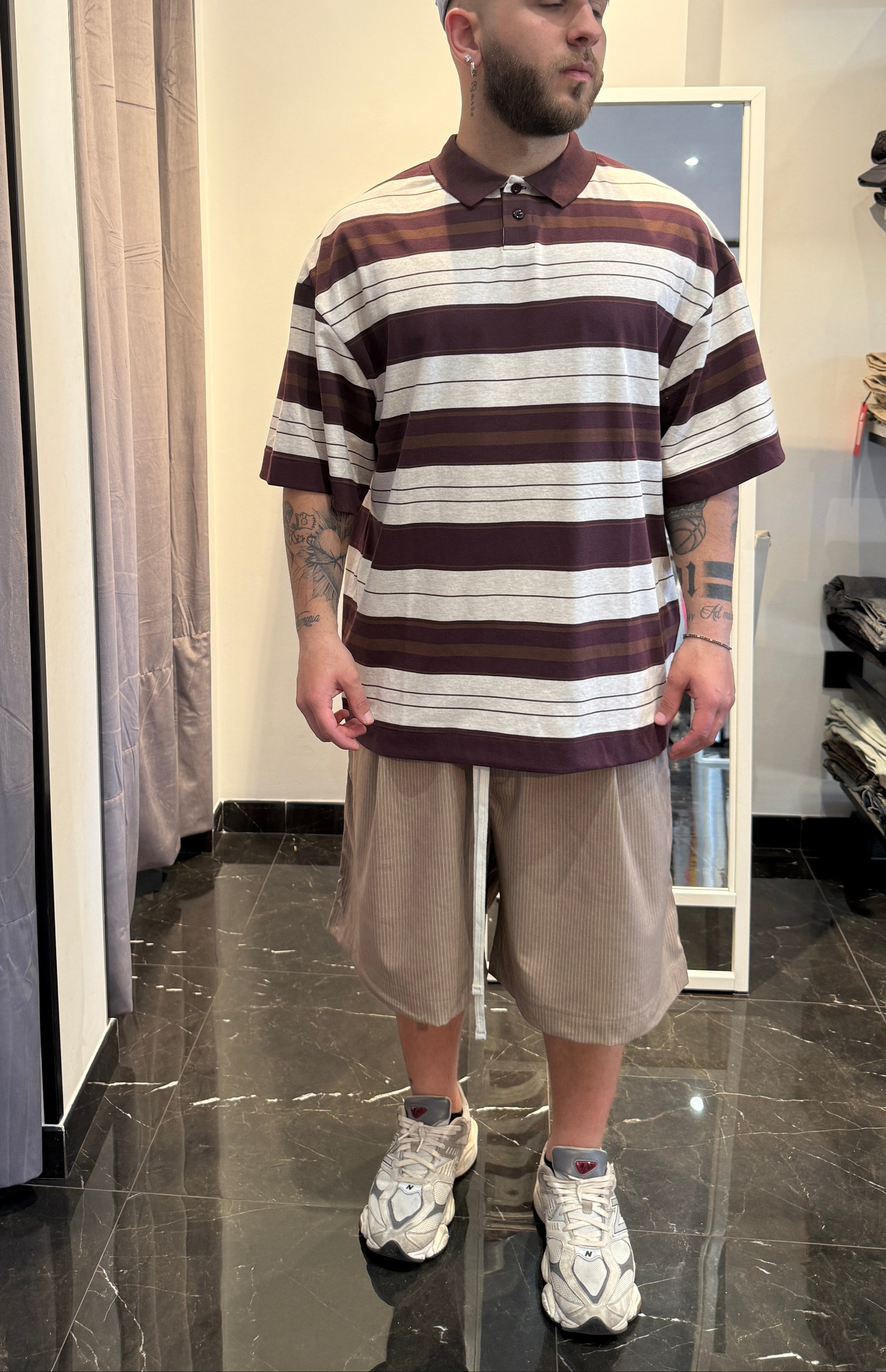 Polo maniche corte a righe