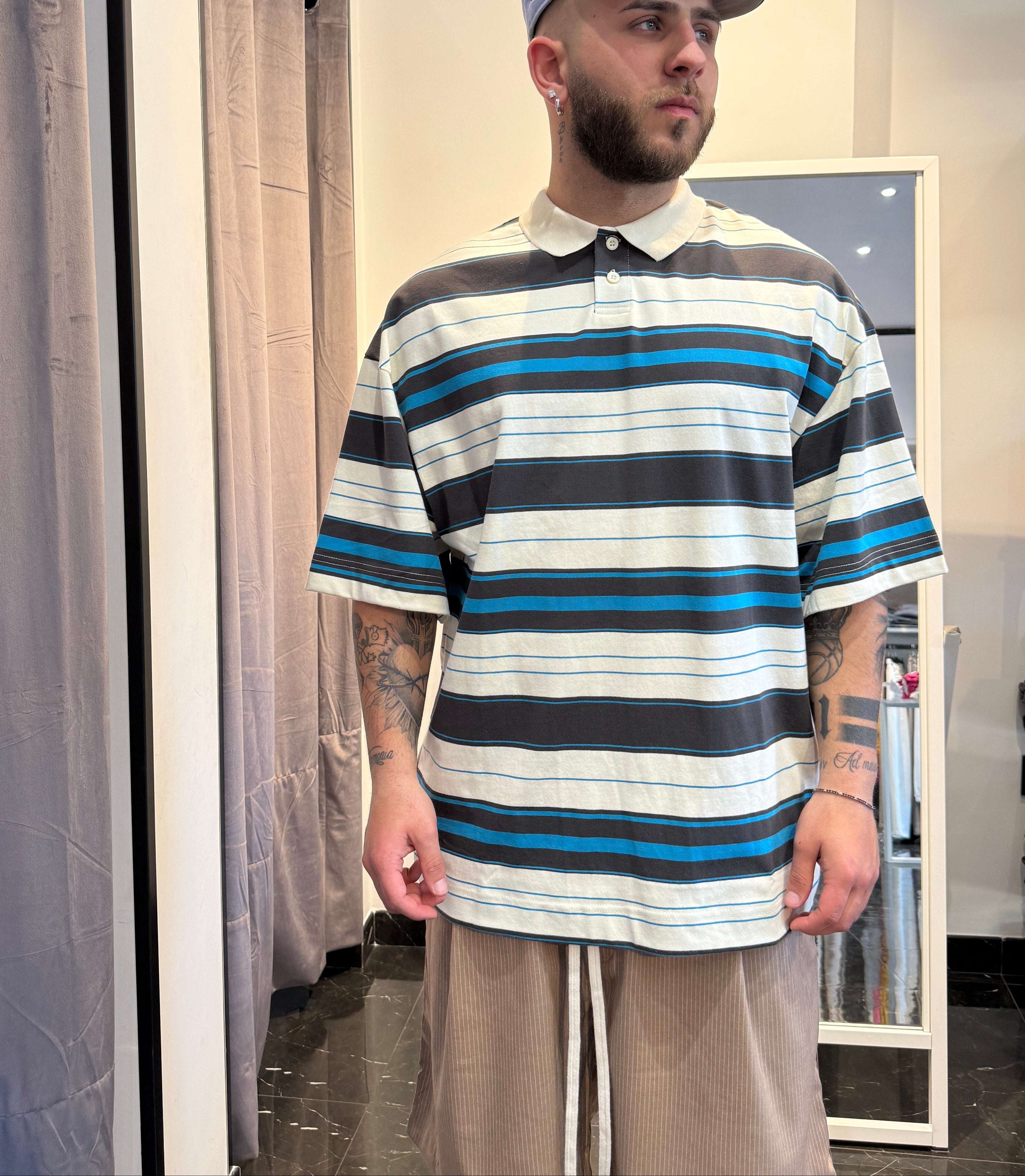 Polo maniche corte a righe