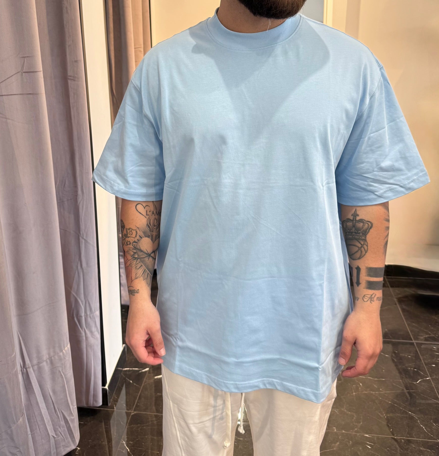 T-shirt mezzo collo maniche corte