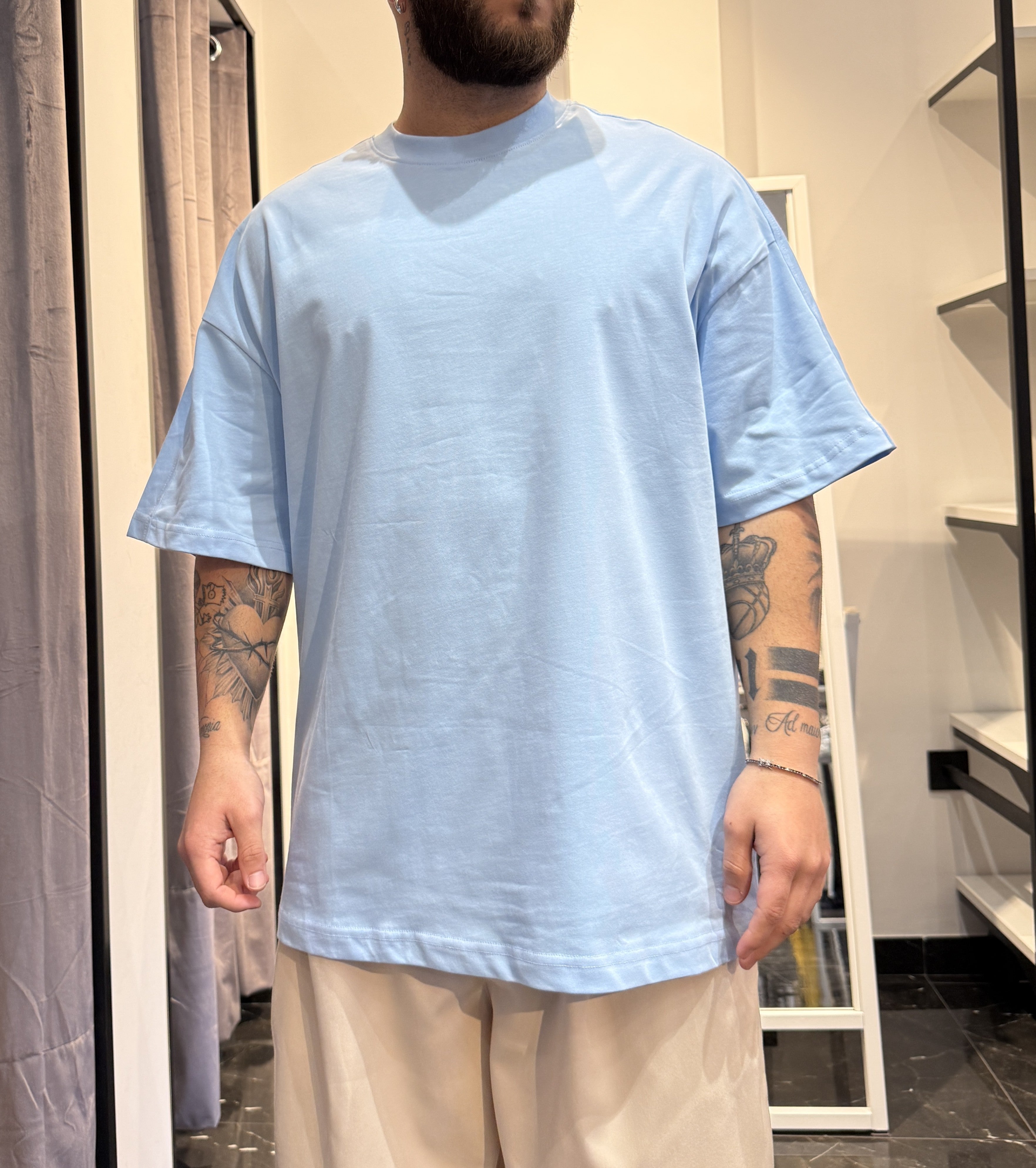 T-shirt mezzo collo maniche corte