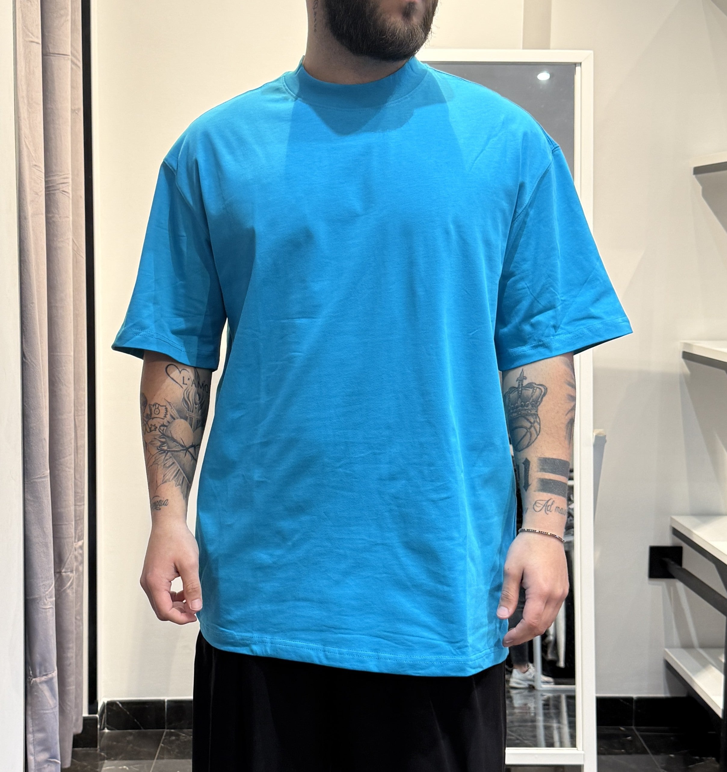 T-shirt mezzo collo maniche corte