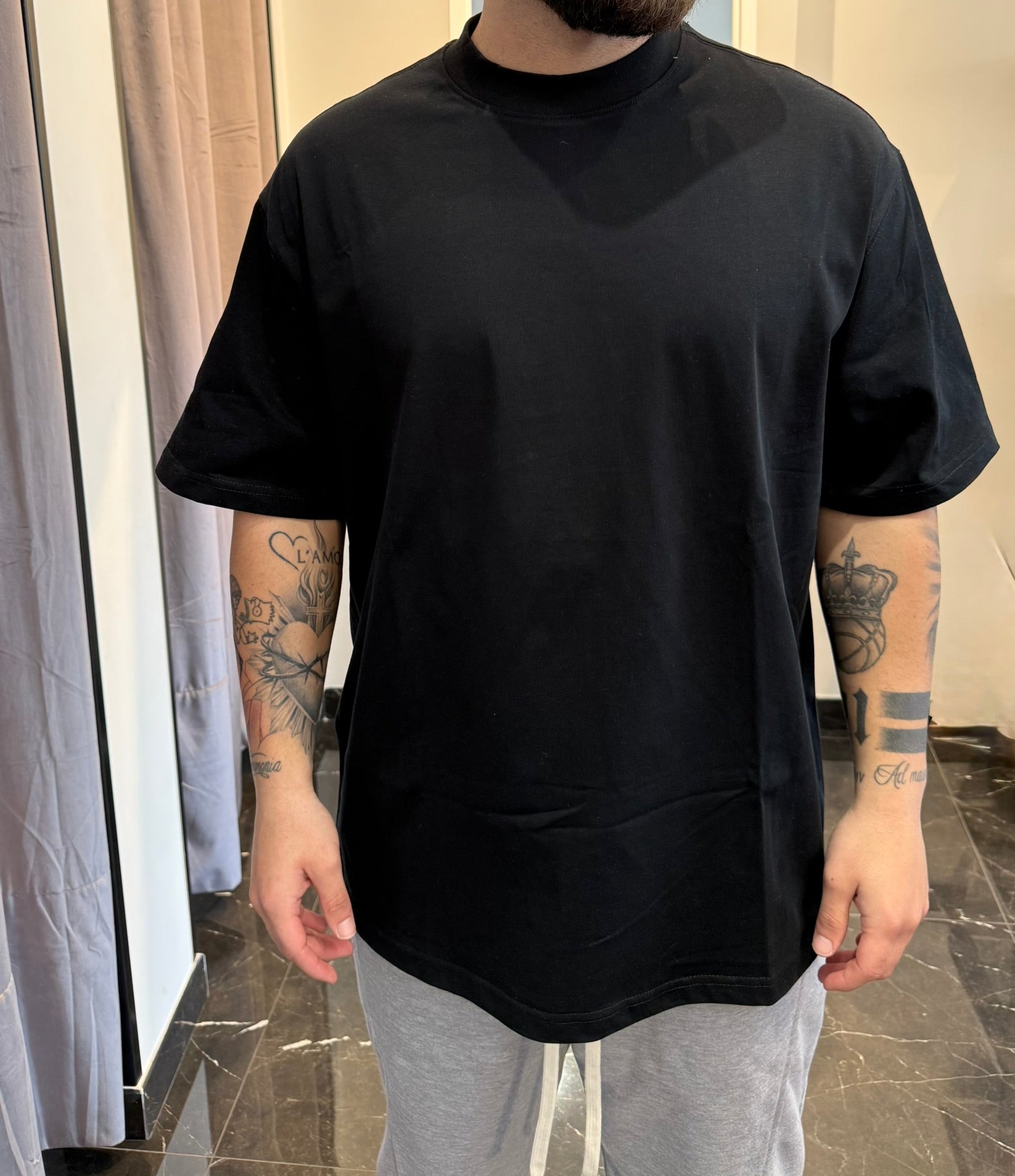 T-shirt mezzo collo maniche corte