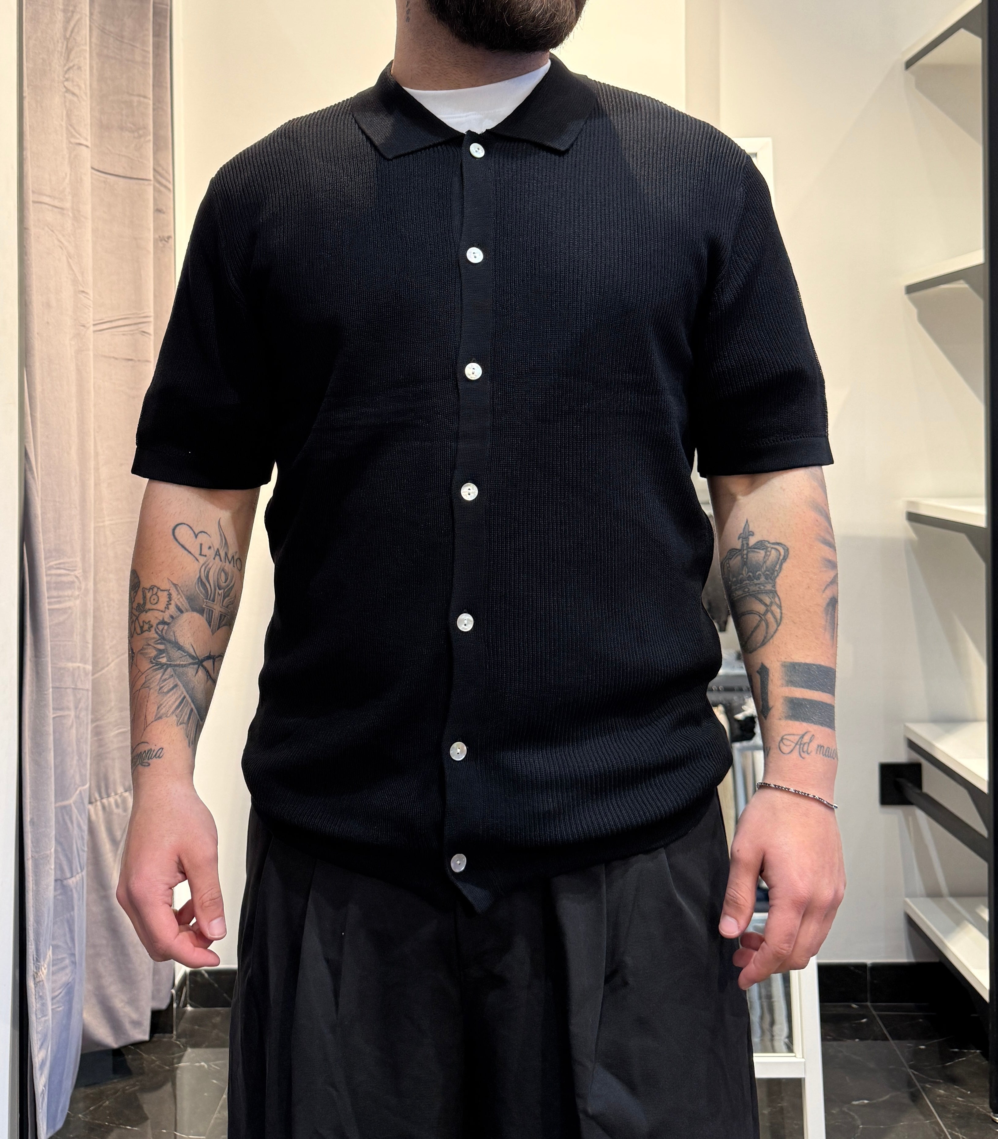 Polo bottoni in filo